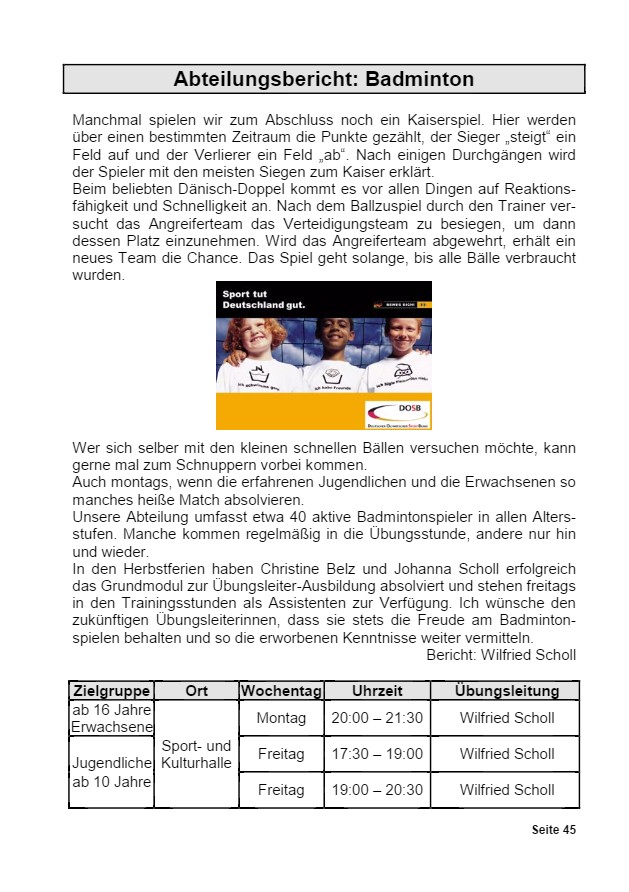 Vereinsrundschau 2015, Seite 45