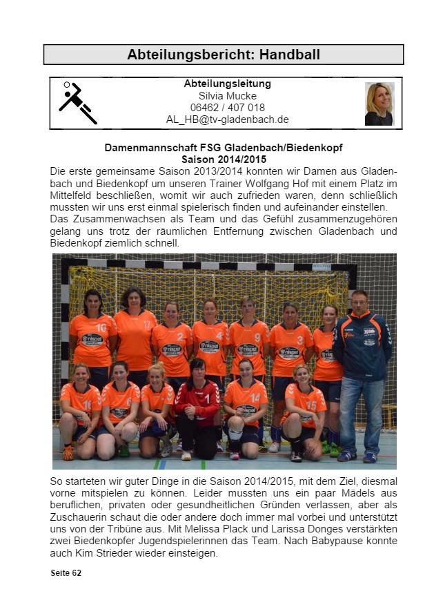 Vereinsrundschau 2015, Seite 62