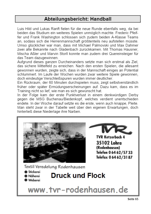 Vereinsrundschau 2015, Seite 65