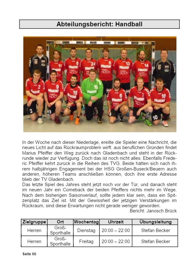 Vereinsrundschau 2015, Seite 66