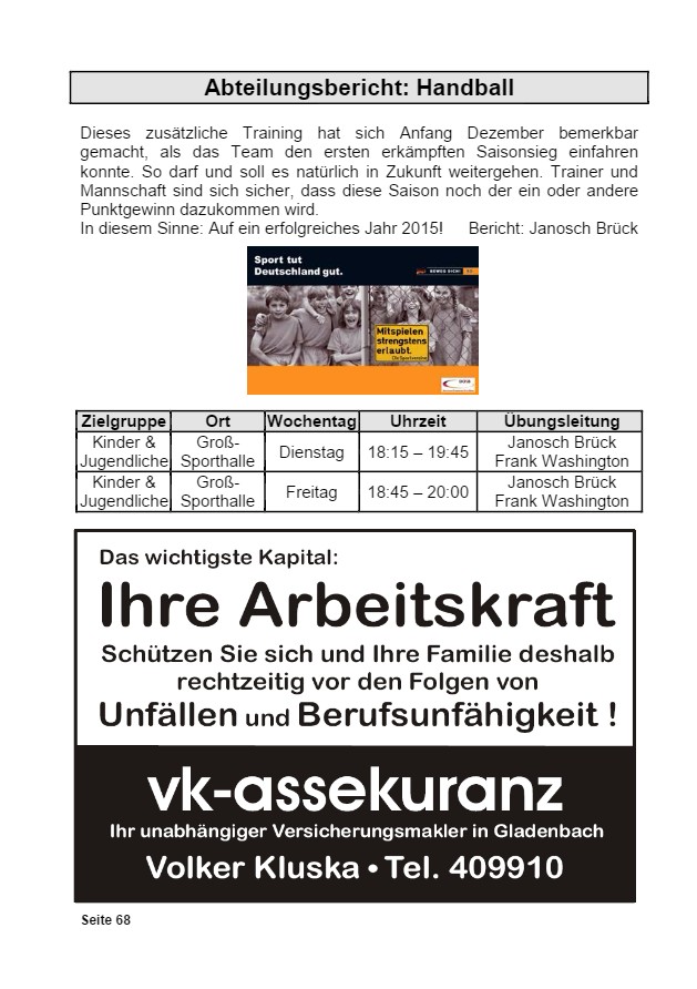 Vereinsrundschau 2015, Seite 68