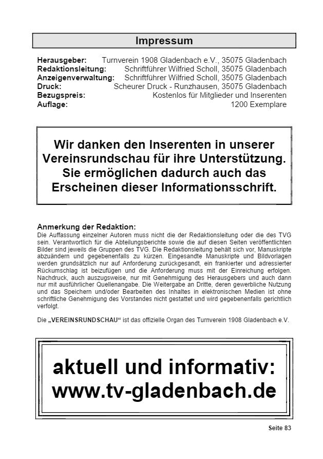 Vereinsrundschau 2015, Seite 83