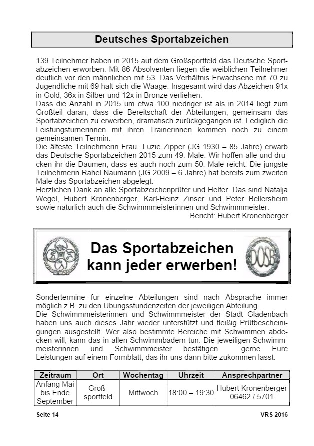 Vereinsrundschau 2016, Seite 14