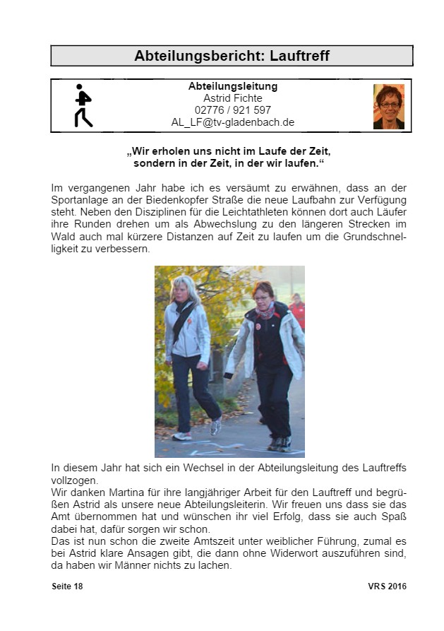 Vereinsrundschau 2016, Seite 18