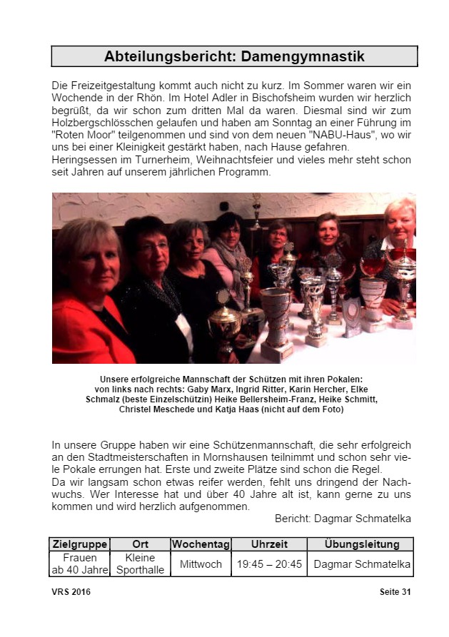 Vereinsrundschau 2016, Seite 31