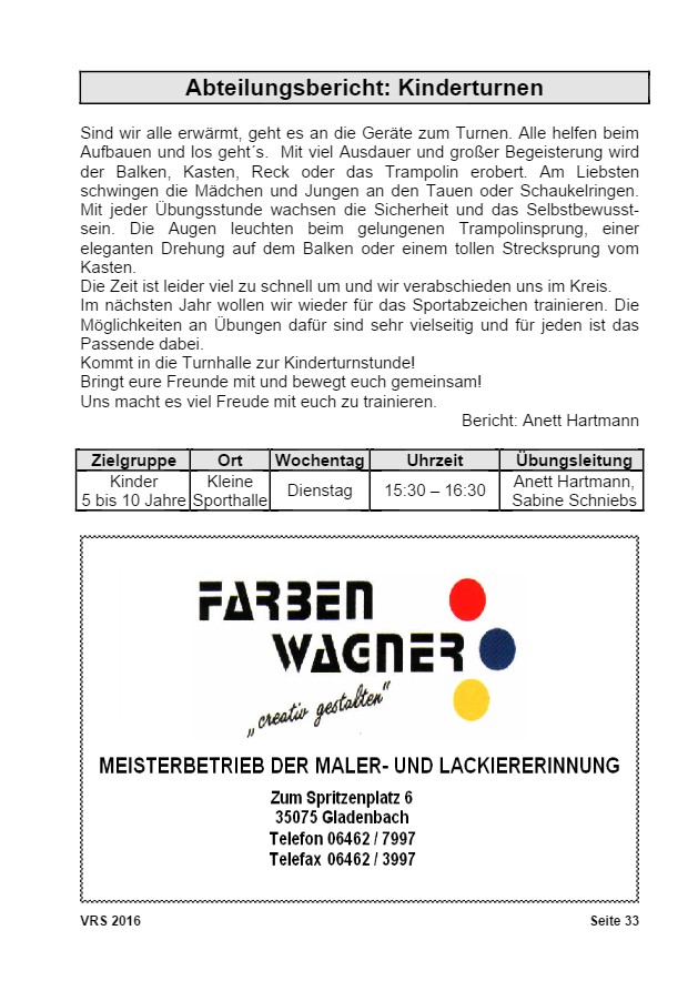 Vereinsrundschau 2016, Seite 33