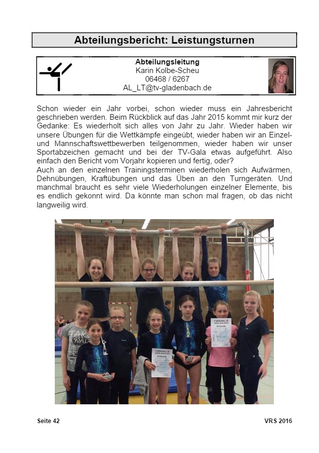 Vereinsrundschau 2016, Seite 42