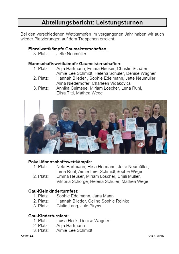 Vereinsrundschau 2016, Seite 44