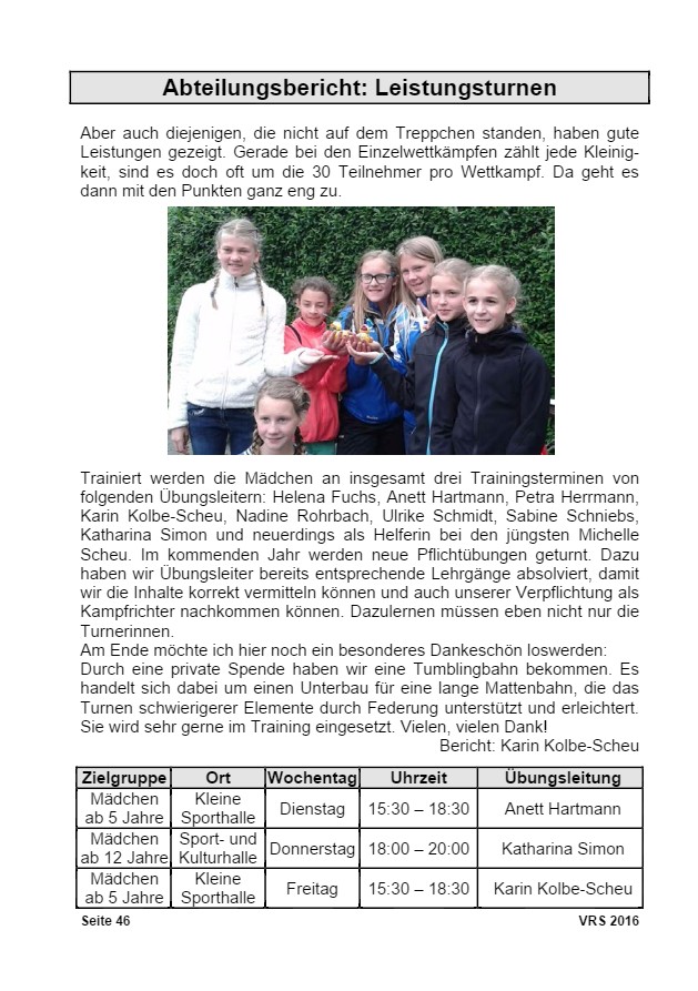 Vereinsrundschau 2016, Seite 46