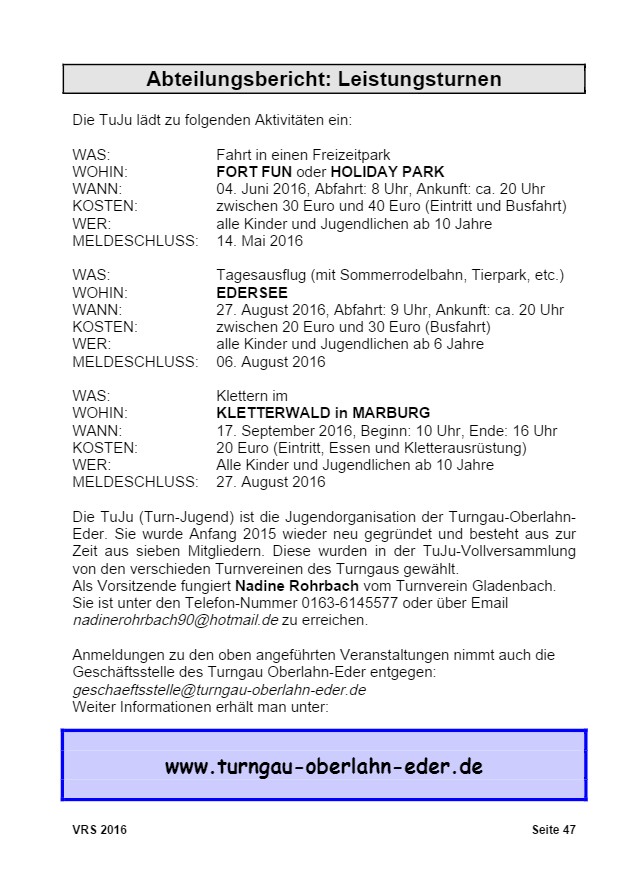 Vereinsrundschau 2016, Seite 47