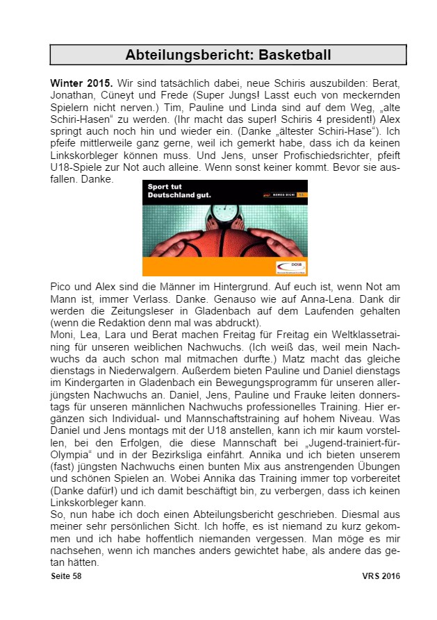 Vereinsrundschau 2016, Seite 58