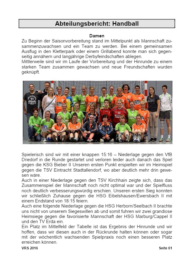 Vereinsrundschau 2016, Seite 61