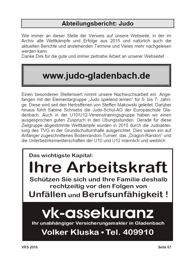 Vereinsrundschau 2016, Seite 67