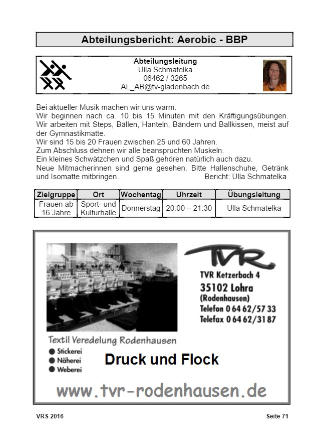 Vereinsrundschau 2016, Seite 71