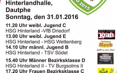 Handball in der Hinterlandhalle