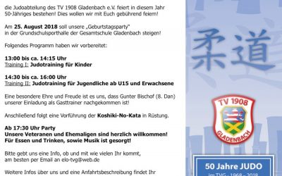 Judo Feier zum 50. Abteilungsjubiläum