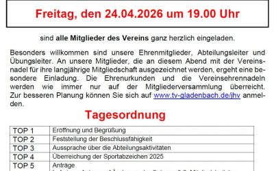 Einladung zur Mitgliederversammlung 2026